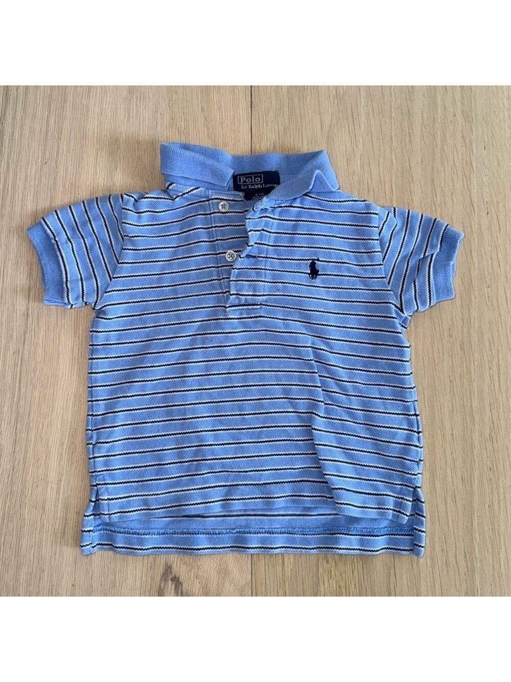 Polo by Ralph Lauren Blue Striped Collared Shirt With Buttons Size Boys 12M